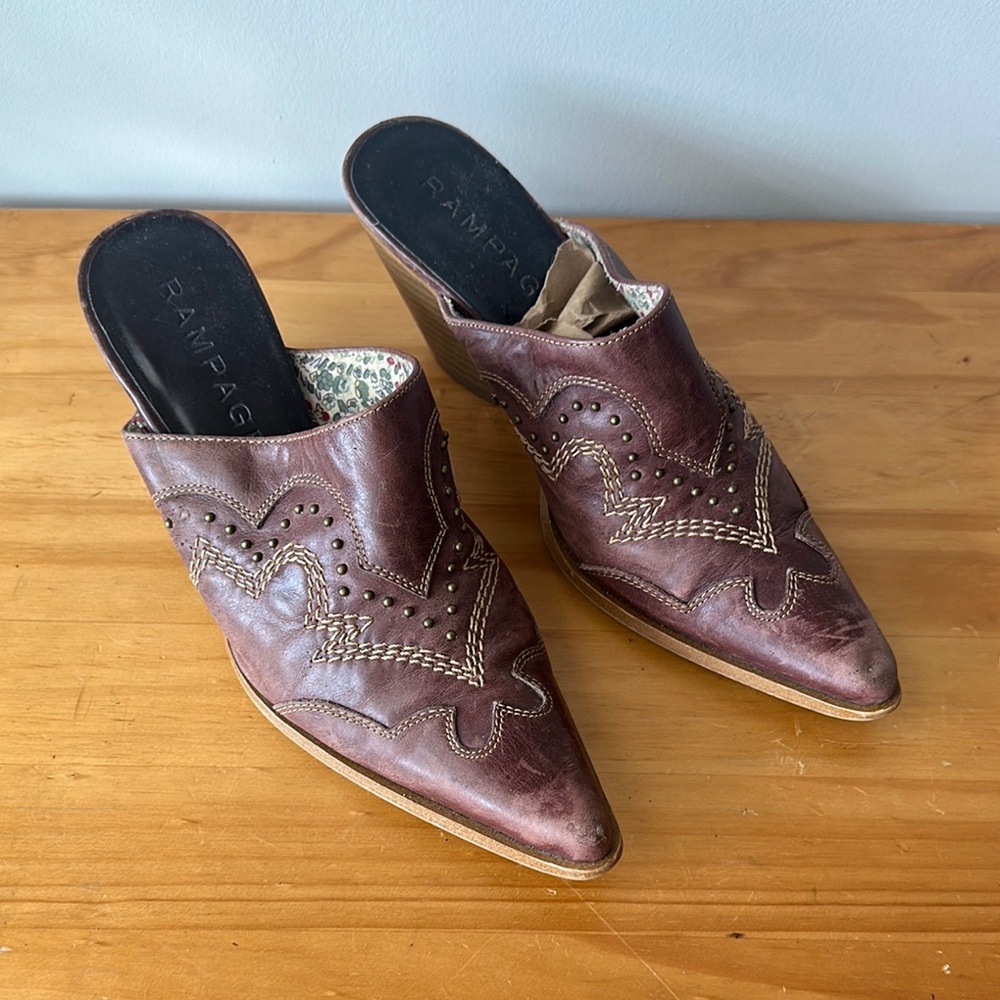 Rampage “Riley” Leather Mules 7.5 - Picture 4 of 8